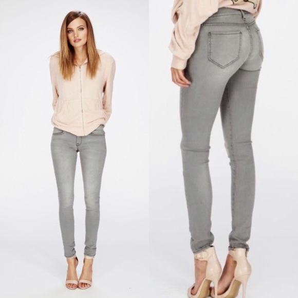 Wildfox Marianne Mid Rise Skinny Gray Jeans - Picture 1 of 8